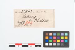 Etikett zu Bronzekahnfibel (NHMW-PRAE-025842)